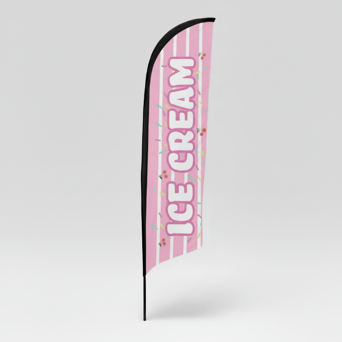 Beachflag Ice Cream - recht model 