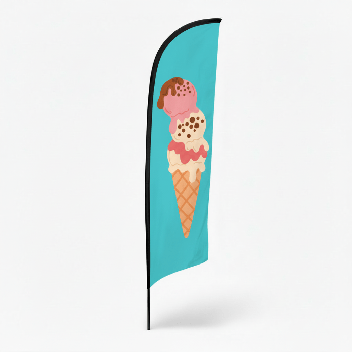 Beachflag IJshoorn - recht model 