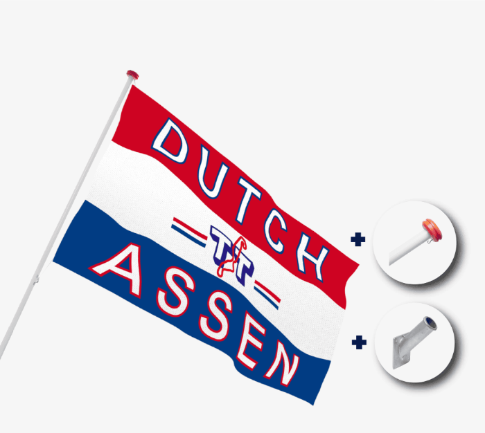 Complete gevel vlaggenstokset met TT vlag