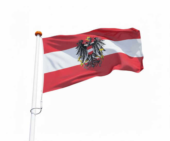Vlag Oostenrijk (met wapen)