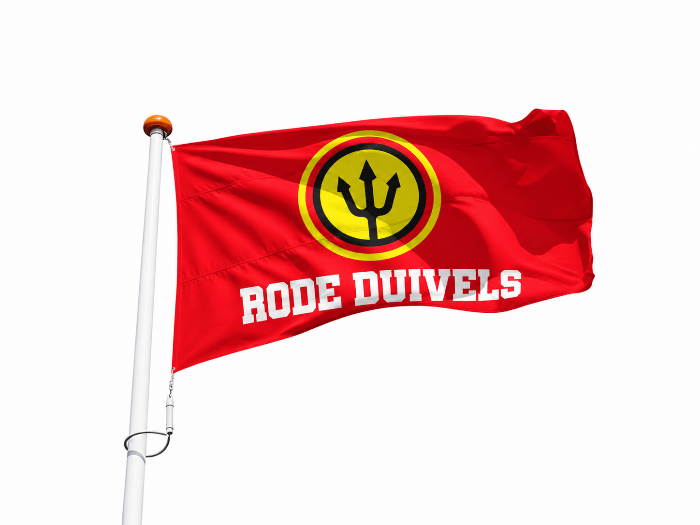 Vlag Rode Duivels - Rood