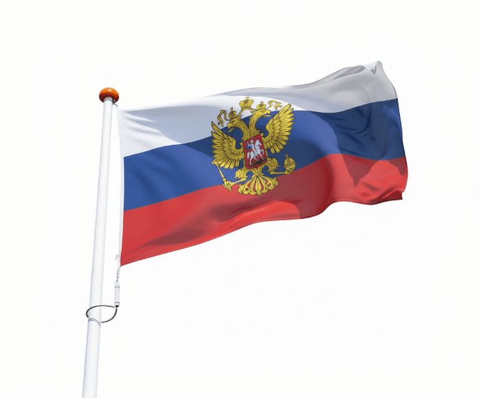 Vlag Rusland (met wapen)